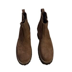 Nicks Handmade Boots Chelsea Brown Roughout Leather Vibram 55 Last Sole Mens 9.5